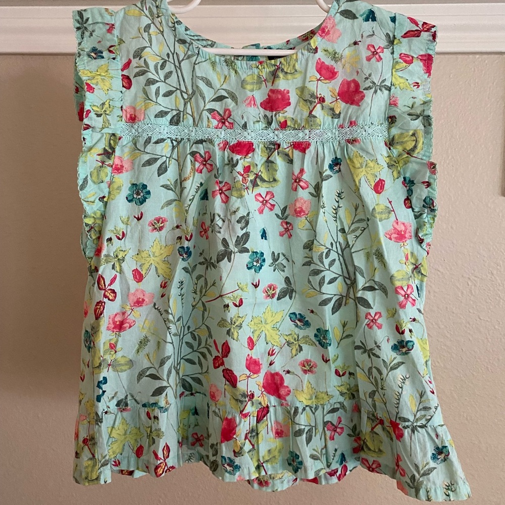 Girls Floral Print Blouse - Picture 2 of 10